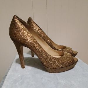 Gold/Bronze Sparkle Heel